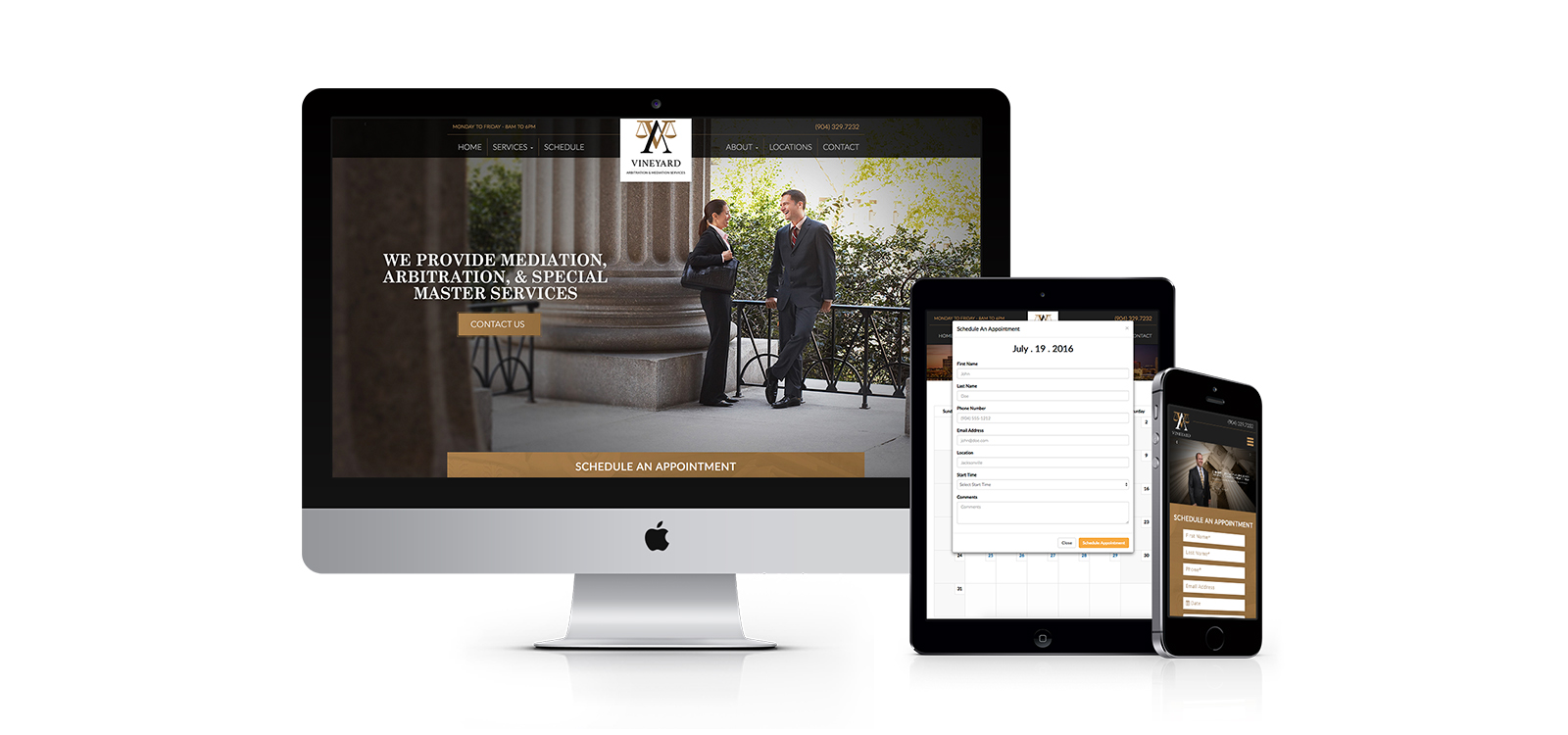 Vineyard Legal Services Website Design
